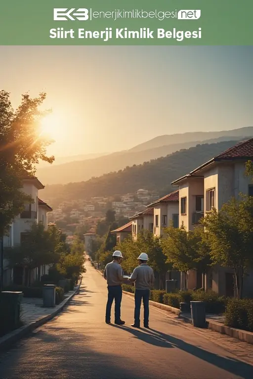 Siirt genelinde enerji kimlik belgesi düzenlenen konut ve ticari yapılar
